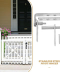 Stainless Steel Hidden Bookshelf Door Hinges With Auto Close Function Dual Rotation Top And Bottom Pivot Concealed Half Waist Design