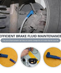 Flexible Brake Fluid Bleeder Hose With Adapter For Cars And Motorcycles shown in brake system setup
