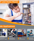 Man repairing computer with open case, showcasing DIY skills in appliance, auto, ship, and electronic maintenance.