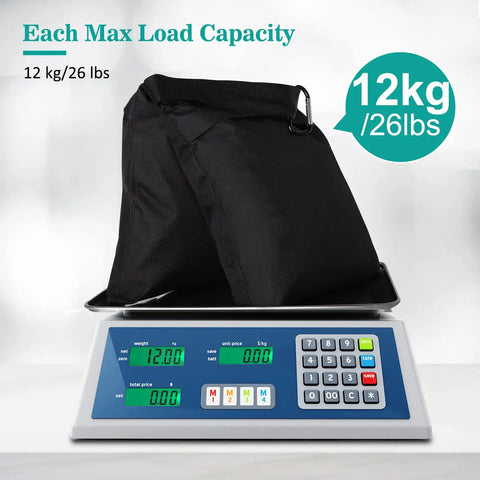 4 Pack Sandbags For Lighting Stands And Photo Gear Heavy Duty Backdrop Tripod Canopy Umbrella Base And Outdoor Setup weight display