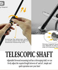Heavy Duty Steel Firewood Measuring Tool With Rock Solid Magnetic Base For Chainsaw Bar Mount, adjustable telescopic shaft.