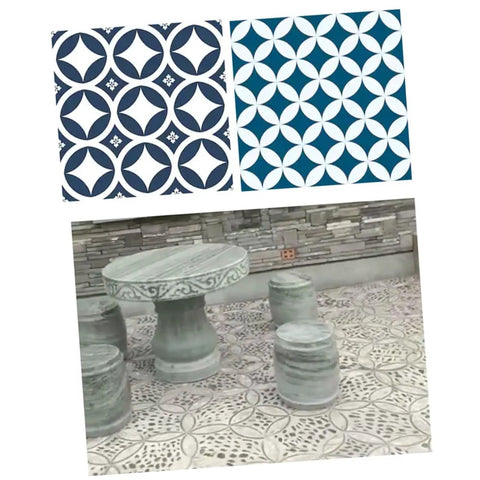 Round Pattern Cement Paving Tile Mold For Garden Paths And Patios, DIY Concrete Stone Mold, artistic walkway created with molds