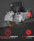 Pro Grade Wall Chaser Cutting Machine For Slotting Grooves In Concrete with max cutting capacity and 5.25 inch blade