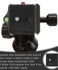 Two Pack 41mm Quick Release Plates For Tripod Ball Heads Compatible With Ambico V0552 V0554 Sunpak 7500 Pro 7500TM 7575 Kalimar Pro Tech V40 Replacement, black PVC plate