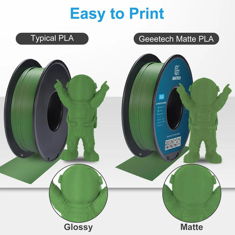 Smooth As Butter Matte PLA Filament 1.75mm Olive Green 1Kg Spool For 3D Printers Hides Every Ridge While Delivering A Fresh Frosted Finish That Looks Absolutely Fire