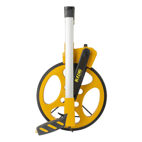Rugged Pro 12 Inch Diameter Measuring Wheel Measures Up To 10,000 Yards With Brake And Reset Trigger High Traction Flat PU Tire.