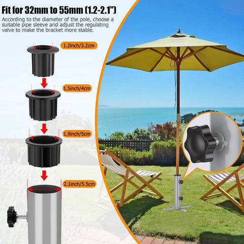 Removable Inground Umbrella Stand Anchor With Four Spikes Metal Ground Stake For Beach Sand Yard And Lawn Parasol Base Mount Outdoor Umbrella Mount Fits 1.2 To 2.1 Inch Poles Rust Resistant Steel under yellow umbrella