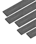 Carbon Fiber Strip Bars 0.6x5mm 400mm Pultruded Carbon Fiber Strips Ideal For Kites And RC Airplanes, 5 flat black bars