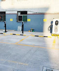 Real Deal DC Fast Charging Station With IP54 Weatherproof Steel Enclosure For Mining And Farming Built Damn Tough Plug And Go Heavy Duty Commercial EV Charger Unit in outdoor charging area.