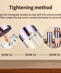 Tightening method for Rechargeable Electric Salt And Pepper Grinder Set with No Fuss One Hand Operation and LED Light
