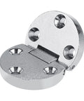 2 Pack Zinc Alloy Table Flap Hinges Built Tough Self Supporting Folding Hardware for Furniture, shiny metal hinge close-up