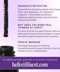 Eternal Bond Black No-Fuss Lash Glue With Mini Mascara Wand Applicator, waterproof hold; email details for support at hello@lilacst.com
