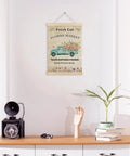 Flower Market Wall Art Decor Framed Canvas Print With Vintage Floral Pickup Truck For Home And Bedroom Farmhouse Spring Vibe Easy To Hang