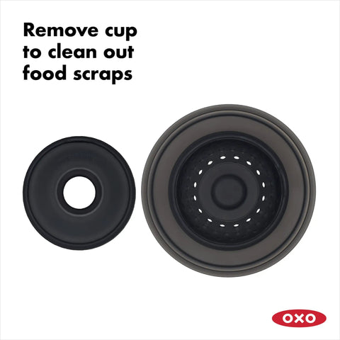 Two In One Sink Strainer Stopper For Kitchen Use Converts From Drain Strainer To Full Stopper With Easy Twist To Switch No Tools Needed Keeps Food Scraps Out While You Fill The Sink