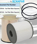 Diesel Fuel Filter Water Separator Kit For Ram 2500 3500 4500 5500 6.7 Cummins Diesel 2019 2020 2021 2022 2023 2024 Dodge Ram 6.7 Replacement With 68157291AA 68436631AA, showing filter and O-rings.