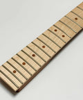 Electric Guitar Neck Replacement for Tele Style Dope Upgrade 25.5 Inch Scale Mahogany Wood Modern C Shape 9.5 Inch Radius Maple Fingerboard 22 Frets Medium Jumbo Frets TL Style Parts, maple fretboard close-up
