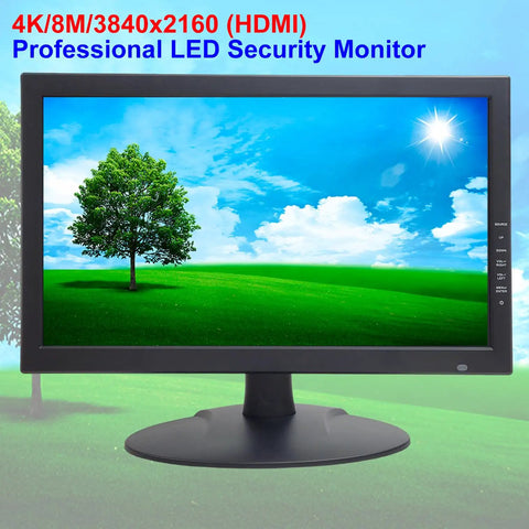 18.5 Inch 4K Security Monitor With SSAA For Ultra Sharp Surveillance HDMI Scaled 4K And 8MP Image Pixel Perfect Display
