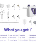 Portable Handheld Steam Cleaner And Detail Steamer For Cars And Tile Floors, High Pressure accessories set and tools for versatile cleaning.