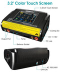 Dual Channel RC Lipo Battery Charger With Touchscreen LCD Display For RC Hobbyists 200W AC 400W DC Output 12A Per Channel