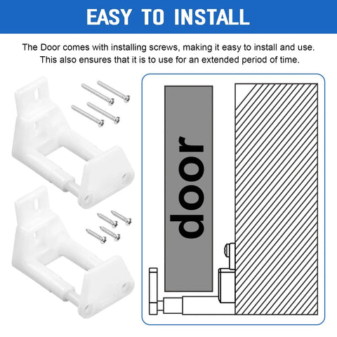 Diagram showing Adjustable Sliding Door Guide Set For Barn And Pocket Doors Floor Guide With Wall Mount RV Sliding Door Hardware Closet Door Guides For Carpet Barn Pocket Door Bottom Floor Guide Includes 2 Packs And 4 Screws installation.