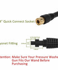 Pressure Washer Gun Adapter Kit With 1/4 Inch Quick Connect Socket And 5 Nozzles, Durable Pressure Washer Fittings For Ryobi