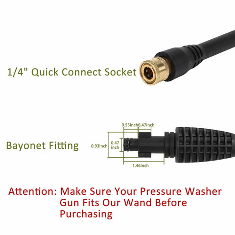 Pressure Washer Gun Adapter Kit With 1/4 Inch Quick Connect Socket And 5 Nozzles, Durable Pressure Washer Fittings For Ryobi