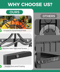 Comparison of heavy duty freestanding hose reel with two tool hooks rustproof outdoor hose holder for 160 foot hoses