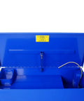 Built Tough 40 Gallon Parts Washer With Electric Solvent Pump Portable Automotive Parts Cleaner open lid showing interior and solvent faucet.