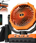 3 In 1 Portable Camping Fan With Light And Power Bank Detachable 36000mAh Battery Hook Mount Battery Powered Fan