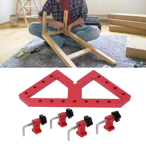 Adjustable Right Angle Woodworking Clamp For Precision Projects Lightweight Aluminum Alloy Fixture 0 To 90 Degree Clamping Angle