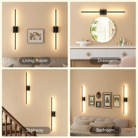 Heavy Duty Battery Operated Wall Sconces Set Of Two With Remote Control And 10000 Mah Rechargeable Battery Pack illuminating various home settings.
