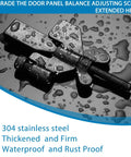 Close-up of Heavy Duty 3 in 1 Travel Door Lock Kit in 304 stainless steel, wet surface, with text overlay on features.