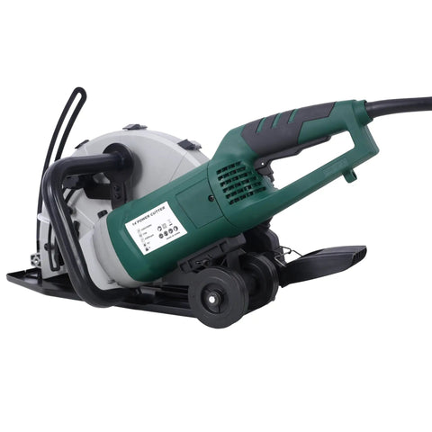 14 Inch Electric Concrete Saw With 15 Amp Motor And Wet Dry Setup Equipped With A Sharp Diamond Blade for precise cuts.
