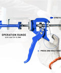 Dual Piston Brake Caliper Compressor Tool For Automotive Brake Pad Replacement With Easy One Hand Squeeze tool in hand