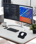 Ergonomic Mouse Pad With Wrist Rest Memory Foam For Computer, Home Office And Gaming, Non Slip Base, Dense Surface, on desk