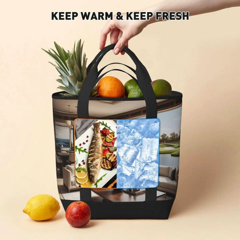 Golf Yacht Club Inspired Travel Tote Bag For Women Dope Large Capacity Insulated Waterproof Tote With Fruit and Ice Display