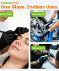 TreeGo black nitrile gloves, 6 mil, medium, disposable, powder-free