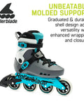 Maxxum XT W Women's Inline Skates Anthracite Aqua Size 8 For A Comfy High Performance Ride With A Secure Fit Durable Frame