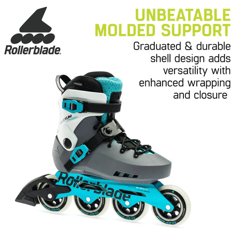 Maxxum XT W Women's Inline Skates Anthracite Aqua Size 8 For A Comfy High Performance Ride With A Secure Fit Durable Frame