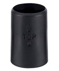 Close-up of black ABS shelf lock clip for 1-inch post, part of 50 Pack Wire Shelf Clips For 1 Inch Post Shelving Black ABS Shelf Lock Clips