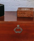 Old-School Alloy Pull Handles For Jewelry Box, European Style Antique Bronze Round Ring Door Knobs