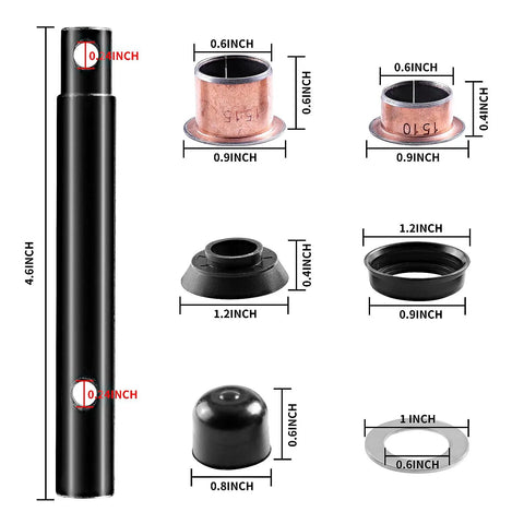 King Pin Bushing Kit Replacement For Yamaha Golf Carts G2 G8 G9 G11 G14 G16 G19 G20 Direct Fit OEM J38-23516-00 And J38-23528-00