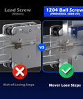 Comparison of lead screw and 1204 ball screw in PROVerXL 4030 V2 CNC Router Built For Speed With NEMA 23 Closed Loop Stepper 400W Spindle