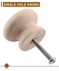 Unfinished Wood Mushroom Drawer Knobs Set Of 20 With Screws 28mm Diameter And 21mm Height Cabinet Knob Pulls Single Knob View