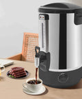 Commercial Electric Hot Water Dispenser 2200W Stainless Steel Boiler, 3.4 Gal Capacity on a kitchen counter