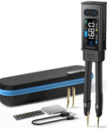 All In One SMD LCR ESR Meter With Tweezer Probes Auto Sort And Compare Measures Resistors Capacitors Inductors Diodes Continuity And Voltage Full Band Scan From 100 Hz To 100 KHz Series And Parallel Modes For RF And Electronics Testing with case and accessories