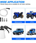 GOOACC 1L vacuum brake bleeder kit with 4 adapters, hose and trigger bottle for brake fluid bleeding for motorcycles.
