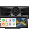 8.1 Inch Portable Wireless CarPlay Screen With 2K Dash Cam and 1080P Backup Camera Touchscreen Car Stereo display