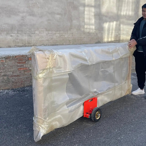 Heavy Duty Panel Dolly With Auto Lock Clamps For Hassle Free Drywall Sheetrock Door And Mattress Hauling transporting a wrapped mattress