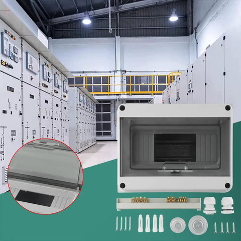 Solid As A Rock Surface Mount Distribution Box With Ip65 Waterproof Abs Housing For Outdoor Pool Villa Charging Built Tough Eight Module Din Rail Sub Panel Fuse Enclosure Zero Hassle Setup in industrial setting.